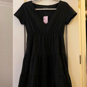 Tiered Black Dress